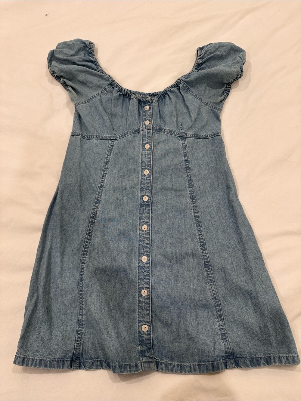 Madewell Light Blue Denim Button-Front Dress